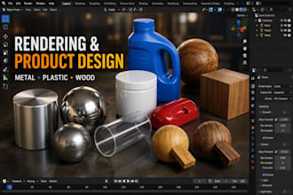 create 3d product design, cad rendering, and stl files