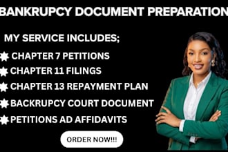 file chapter 7 or chapter 13 bankruptcy petition as your lawyer