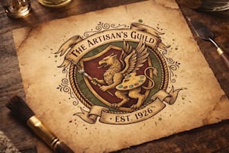 design a luxury art deco logo badge vintage retro emblem