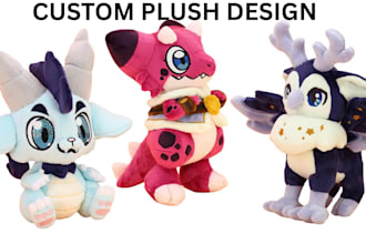 design cute soft plush toys crochet amigurumi plushie animal character design