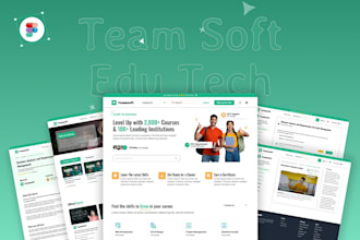 design lms website UI, online course platform, elearning education website