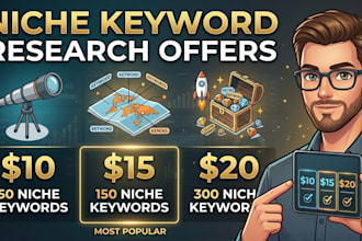 niche keyword research for SEO, amazon, shopify and blogs
