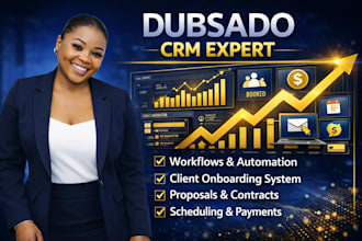 setup dubsado CRM work flow automation, honeybook automation, client onboarding