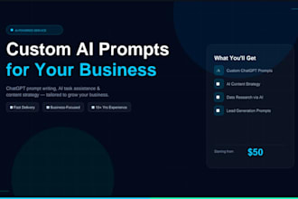 write chtgpt prompts and do ai tasks for your business