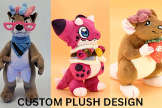 design custom plush toy cute plushies stuffed animal oc plush character crochet