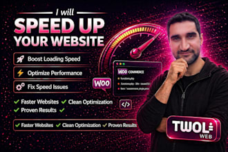speed up and optimize your wordpress or woocommerce website