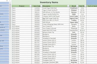 set automated excel spreadsheet warehouse inventory supermarket expense tracker