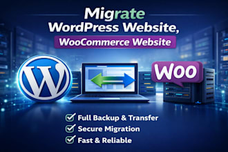 migrate wordpress website, woocommerce website with all in one