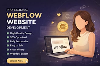 develop a webflow website, design a webflow website, redesign a webflow website