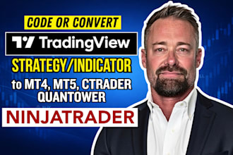 code or automate tradingview pinescript mt4 mt5 ctrader, ninjatrader, quantower