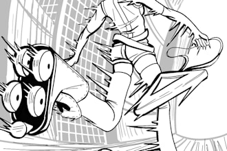 draw comic book illustration as a comic book illustrator