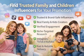 find trusted family and children influencers for your promotion