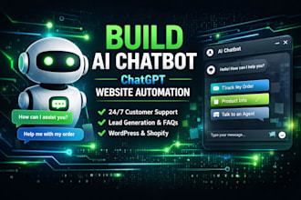 build ai chatbot for your website, shopify, and automate customer support