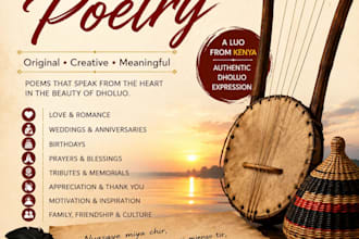 write original and captivating dholuo poetry for you