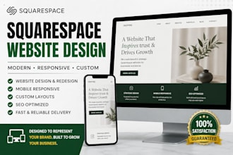 design or redesign a modern squarespace website
