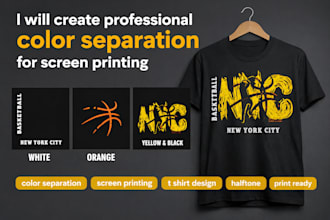 create professional color separation for screen printing