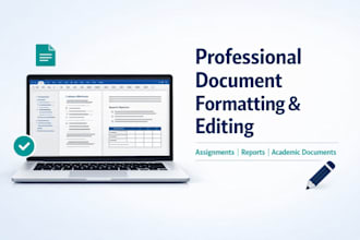 format and edit your assignment, report or word document