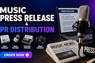 write and publish your music press release for PR distribution and promotion