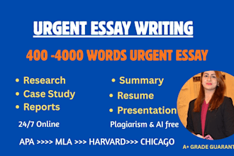 do urgent essay, research and summary, report, case study