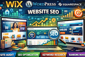 design, redesign or SEO optimize your wix, squarespace, wordpress website
