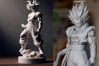 convert 2d to 3d toy 3d figures figurine from images to 3d printing