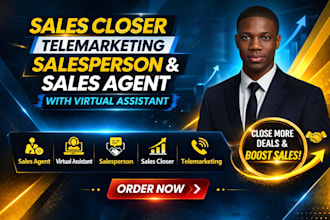 do sales closer telemarketing salesperson sales agent with virtual assistant
