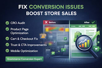 optimize your shopify store, fix and increase conversion rate