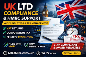 handle UK ltd compliance vat filing ct600 and hmrc support