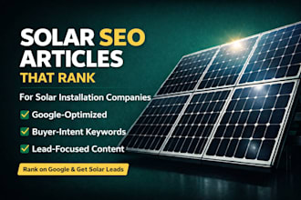 write conversion focused solar articles for installation and renewable energy