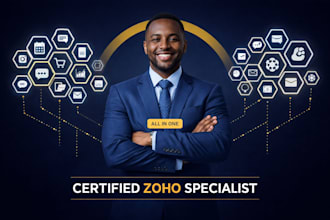 build zoho commerce, zoho inventory, zoho landing page, site