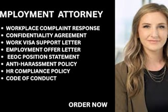 draft work visa letters, offer letters, eeoc responses, and workplace policies