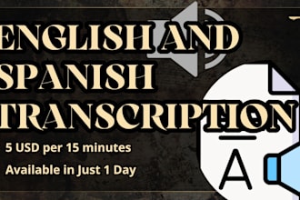 do spanish and english transcription service