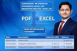 convert bank statement from pdf to excel, google sheet, csv