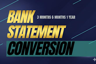reconcile bank statement PDF to editable format