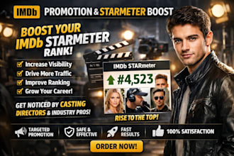 promote your imdb page and improve starmeter rank