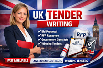 write a compliant tender response , bid proposal, rfp response