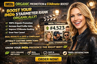 do organic imdb page promotion and improve starmeter rank