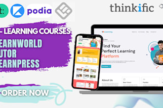 do online course website in teachable thinkific learnworlds kajabi podia expert