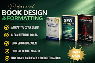 professional book design, formatting, and SEO optimization