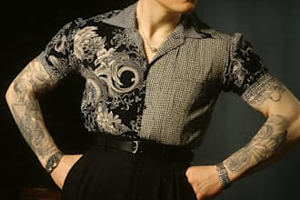 create hand drawing neo traditional vintage tattoo t shirt