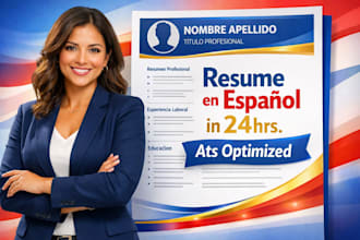 write a bilingual ats resume in spanish for hispanic professionals in the us