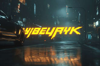 paint a gorgeous futuristic cyberpunk style or mecha logo for you