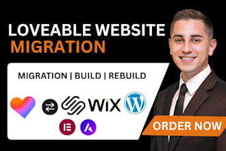 migrate loveable ai website to wordpress wix squarespace
