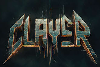 create a design futuristic cyberpunk logo or typography