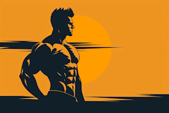 design modern gym fitness sports and clothing brand logo