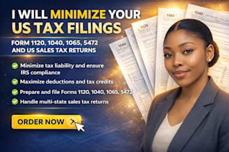 minimize US tax filings form 1120 returns 1040 1065 5472 usa sales tax returns