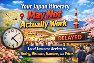 review and improve your japan travel itinerary and trip plan