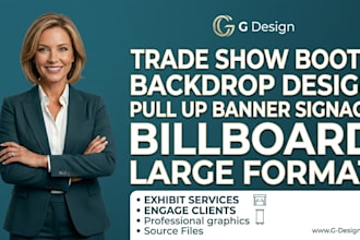 trade show booth backdrop design pull up banner signage billboard large format