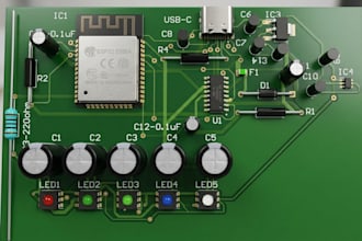 design pcb layout schematics, esp32 stm32 using altium easyeda, eagle cad, kicad
