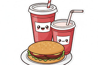 design cute digital stickers for you